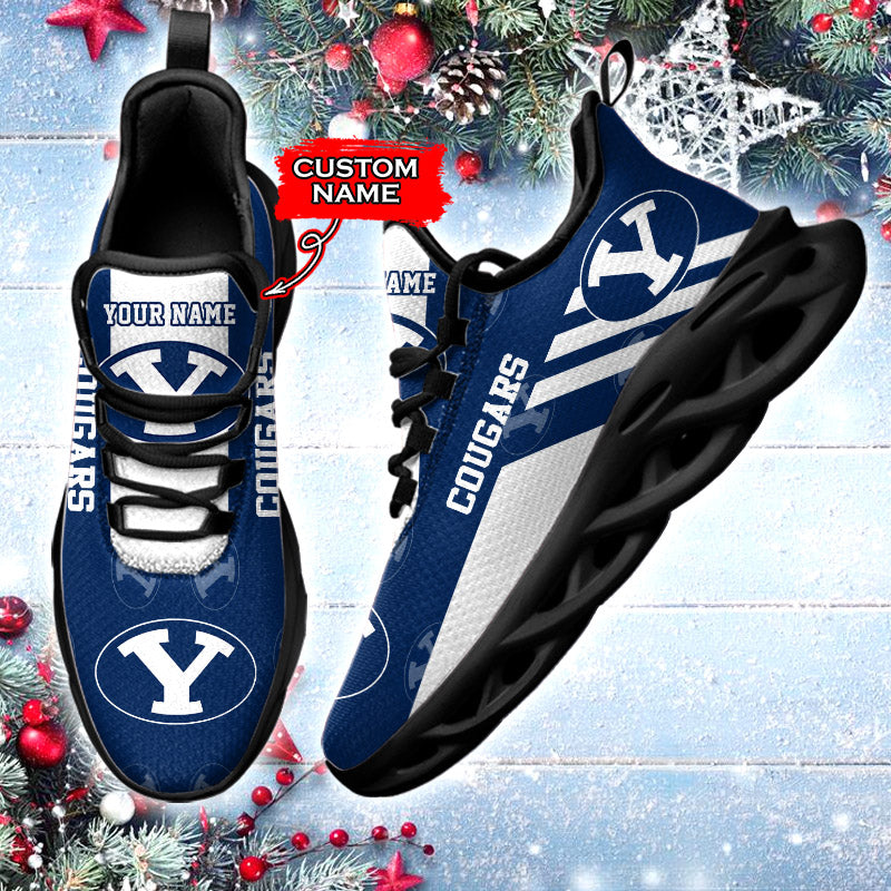 Ideafootwear BYU Cougars NCAA Max Soul Shoes Sneakers For Men And Women