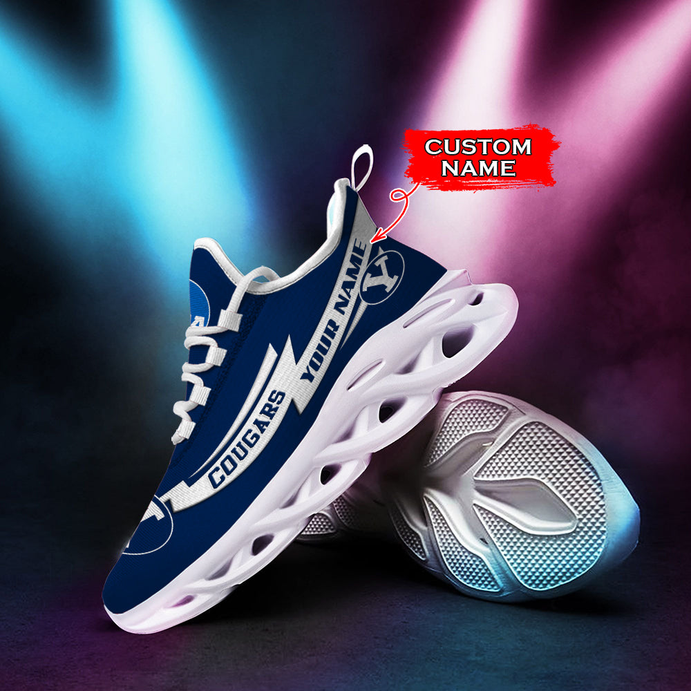 Ideafootwear BYU Cougars NCAA Max Soul Shoes Sneakers For Men And Women