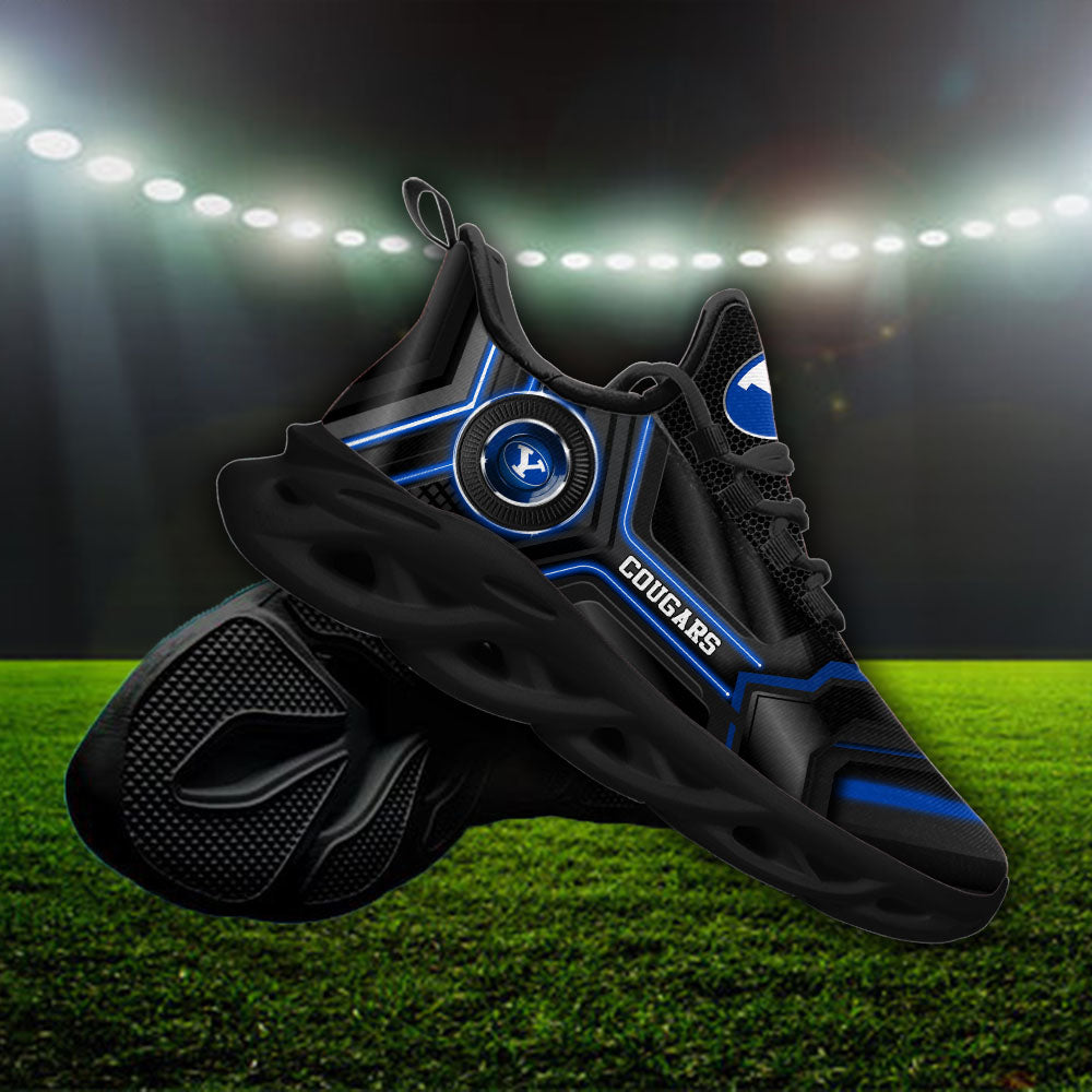 Ideafootwear BYU Cougars NCAA Max Soul Shoes Sneakers For Men And Women