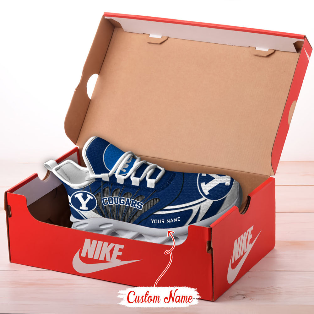 Ideafootwear BYU Cougars NCAA Max Soul Shoes Sneakers For Men And Women