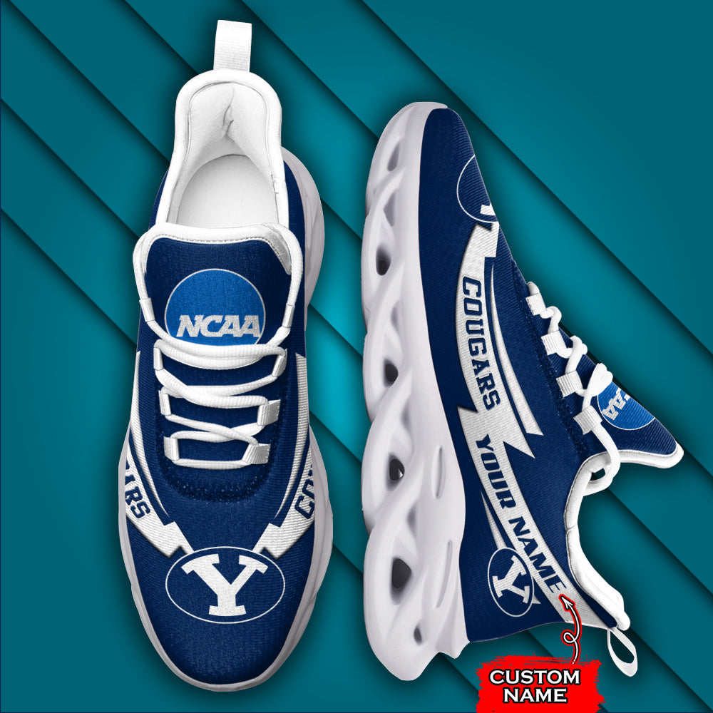 Ideafootwear BYU Cougars NCAA Max Soul Shoes Sneakers For Men And Women