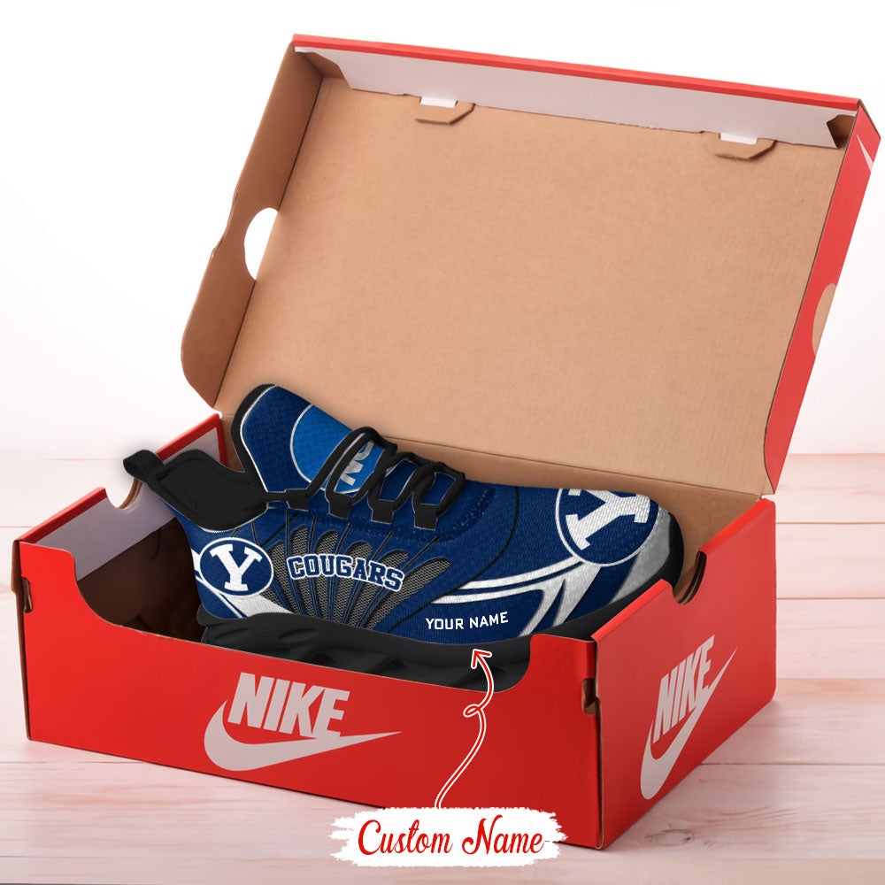 Ideafootwear BYU Cougars NCAA Max Soul Shoes Sneakers For Men And Women