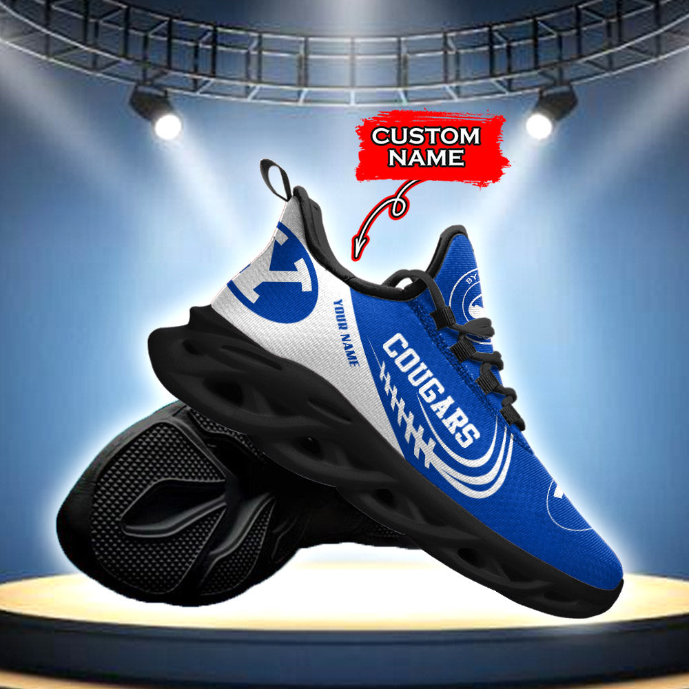 Ideafootwear BYU Cougars NCAA Max Soul Shoes Sneakers For Men And Women