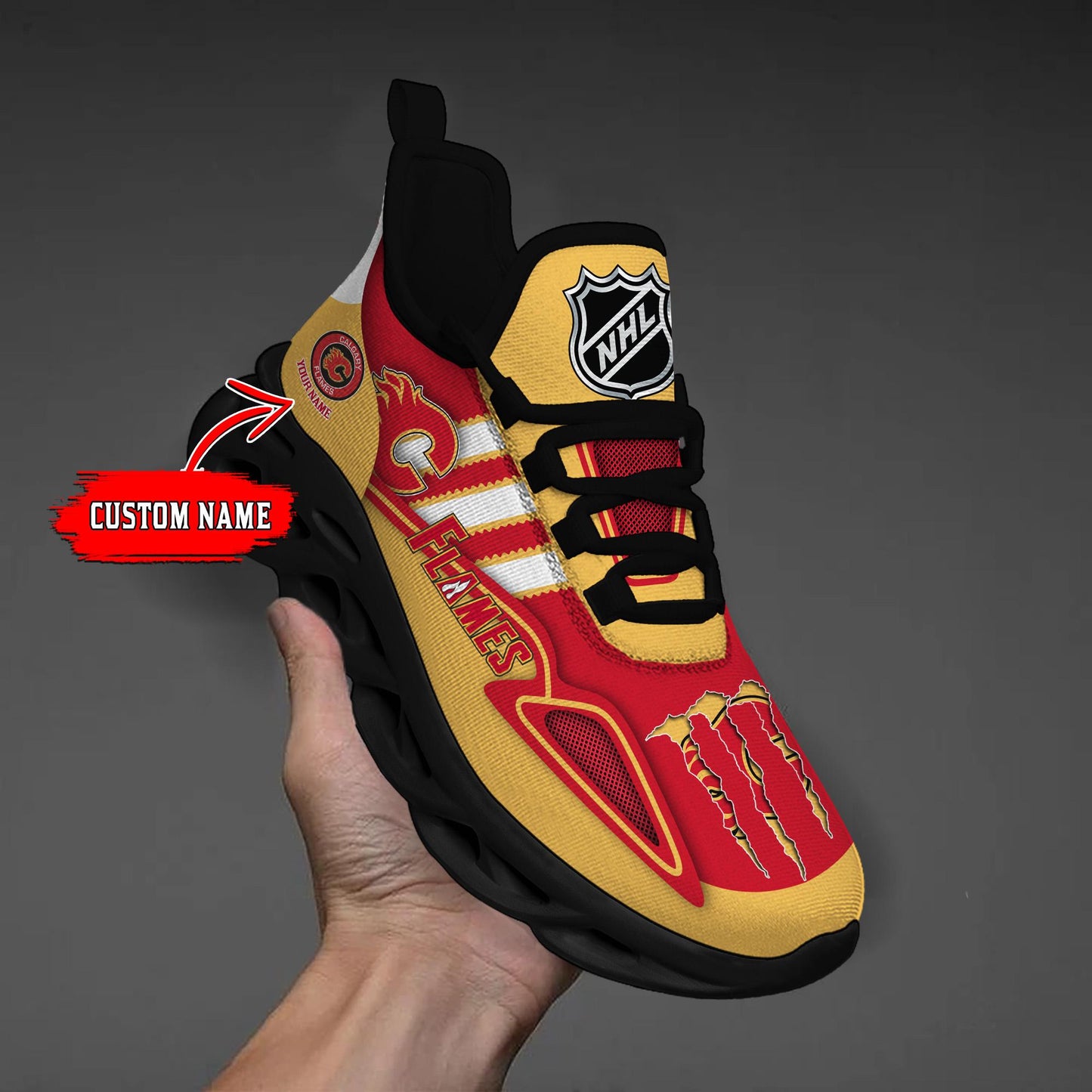 Ideafootwear Calgary Flames Max Soul Shoes Sneakers For Men And Women