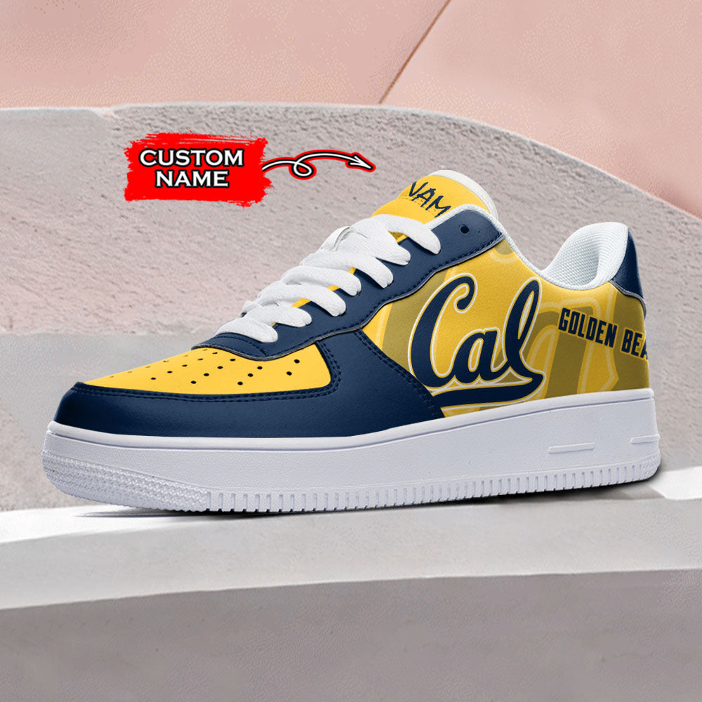 Ideafootwear California Golden Bears NCAA Air Low-Top Sneakers Shoes For Men And Women