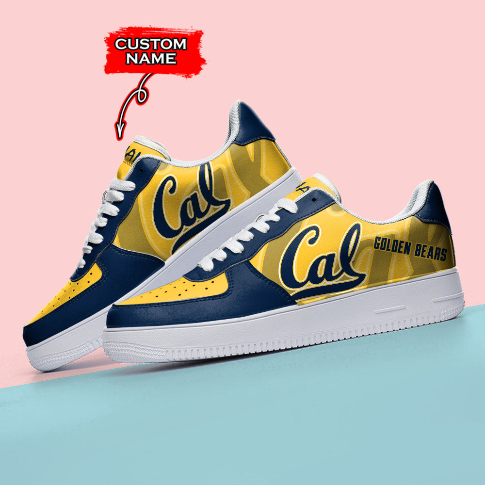 Ideafootwear California Golden Bears NCAA Air Low-Top Sneakers Shoes For Men And Women