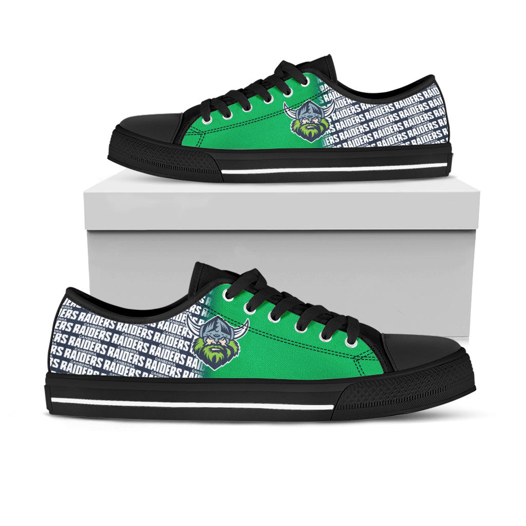 Ideafootwear Canberra Raiders Low Top Canvas Sneakers Shoes For Men And Women