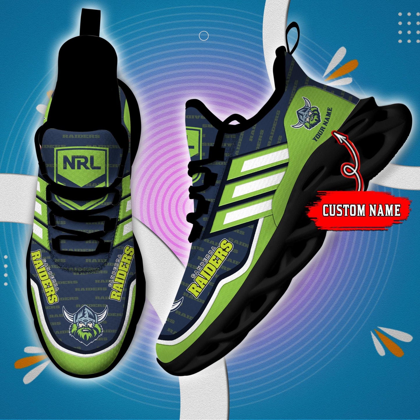 Ideafootwear Canberra Raiders Max Soul Shoes Sneakers For Men And Women