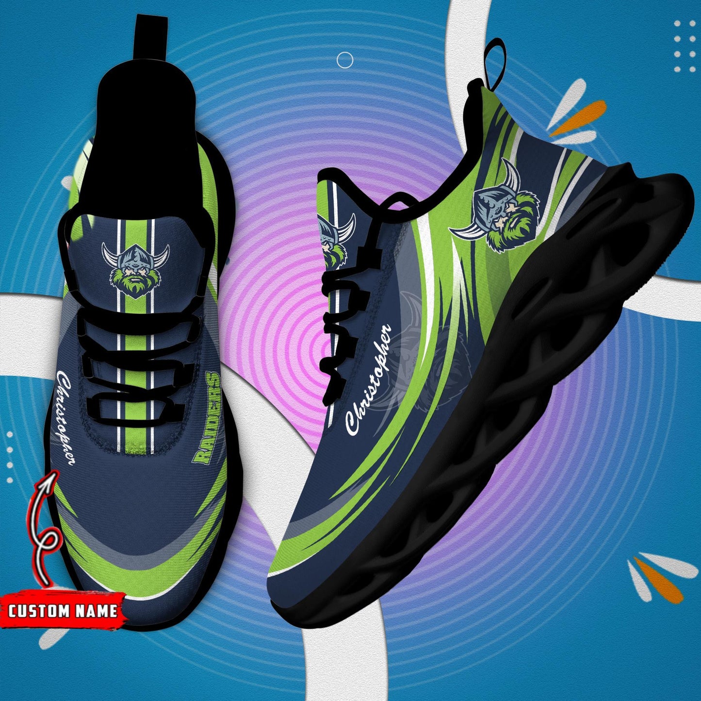 Ideafootwear Canberra Raiders Max Soul Shoes Sneakers For Men And Women
