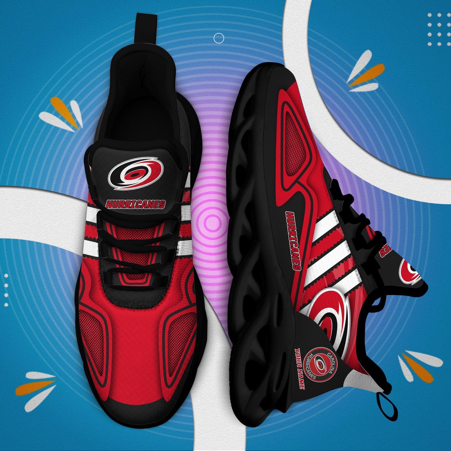 Ideafootwear Carolina Hurricanes Max Soul Shoes Sneakers For Men And Women