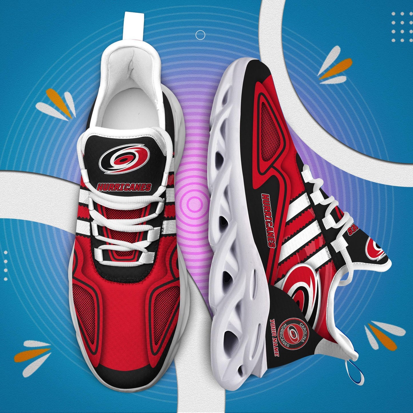 Ideafootwear Carolina Hurricanes Max Soul Shoes Sneakers For Men And Women