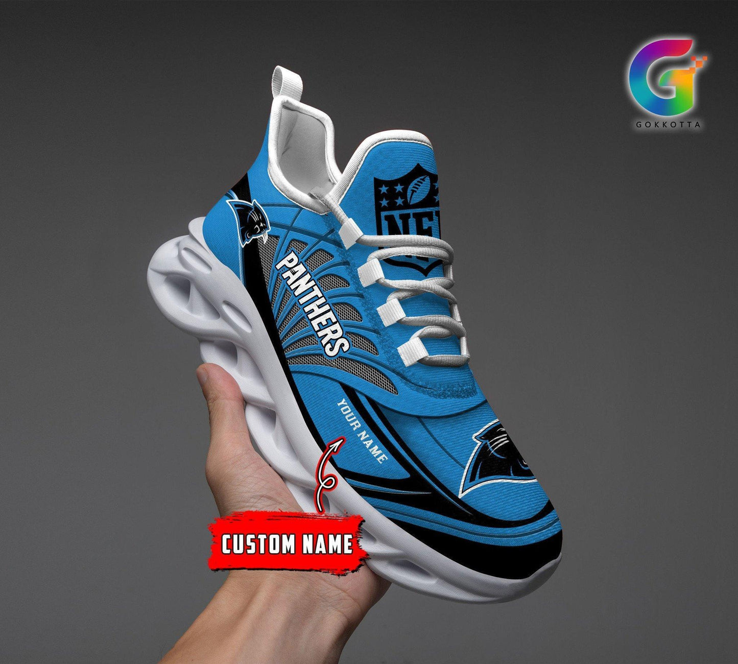 Ideafootwear Carolina Panthers Max Soul Shoes Sneakers For Men And Women