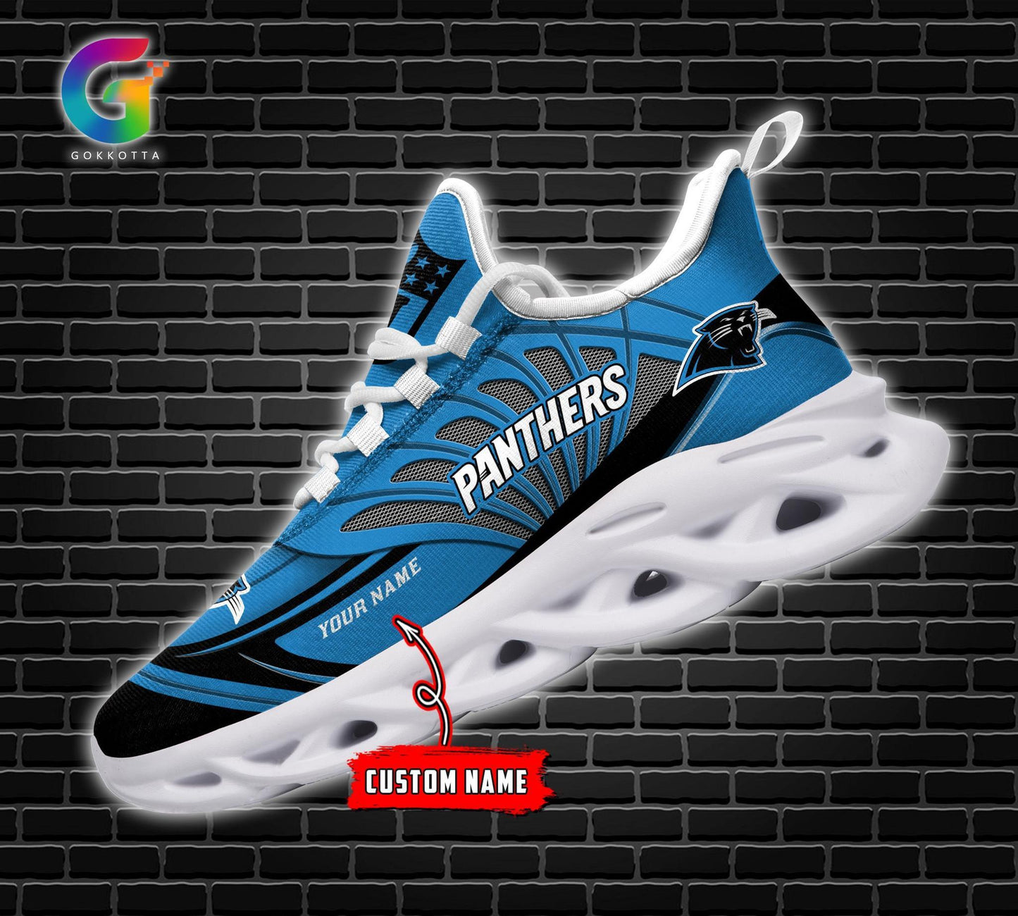 Ideafootwear Carolina Panthers Max Soul Shoes Sneakers For Men And Women