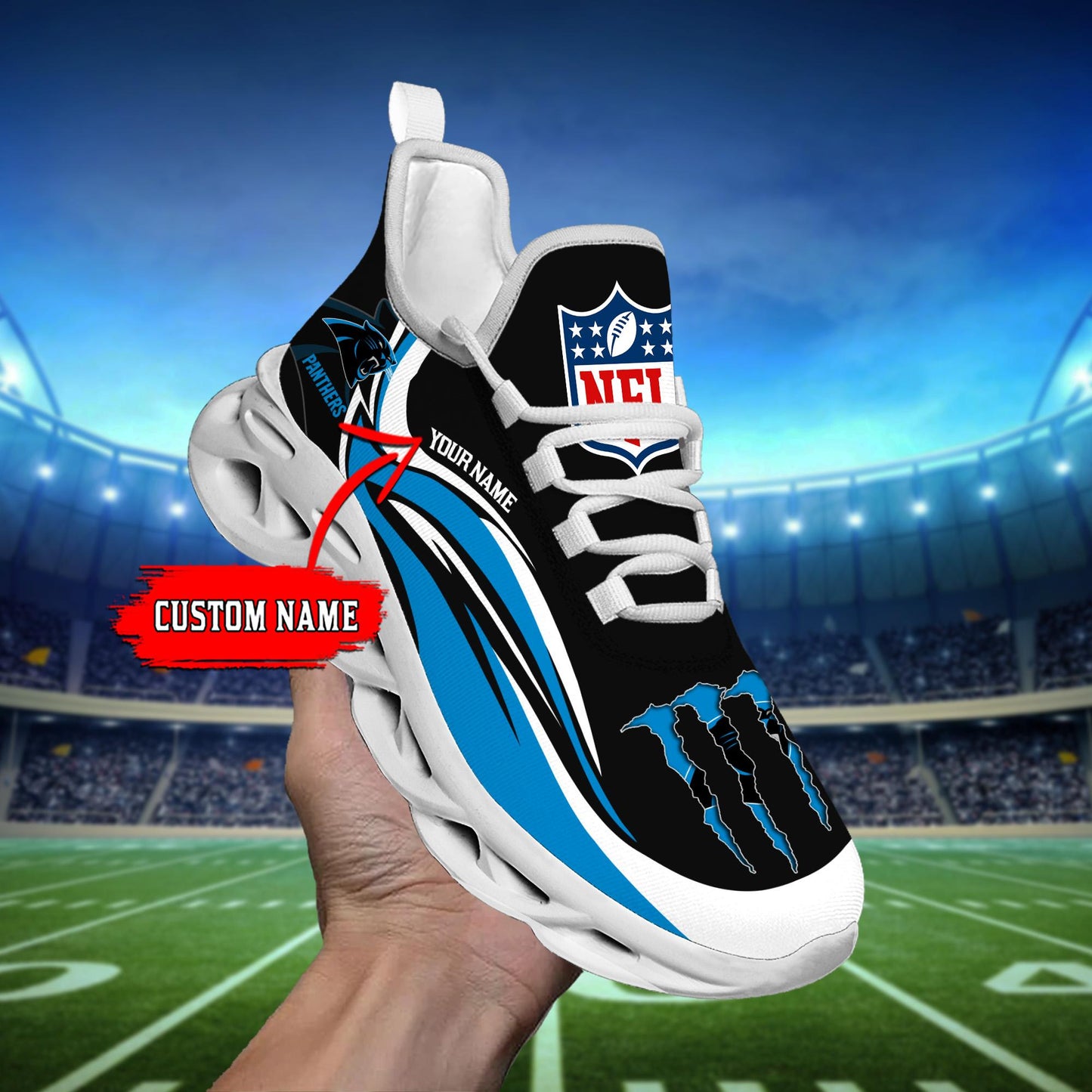 Ideafootwear Carolina Panthers Max Soul Shoes Sneakers For Men And Women