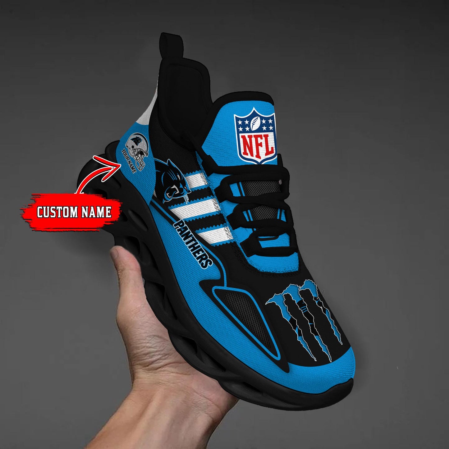 Ideafootwear Carolina Panthers Max Soul Shoes Sneakers For Men And Women