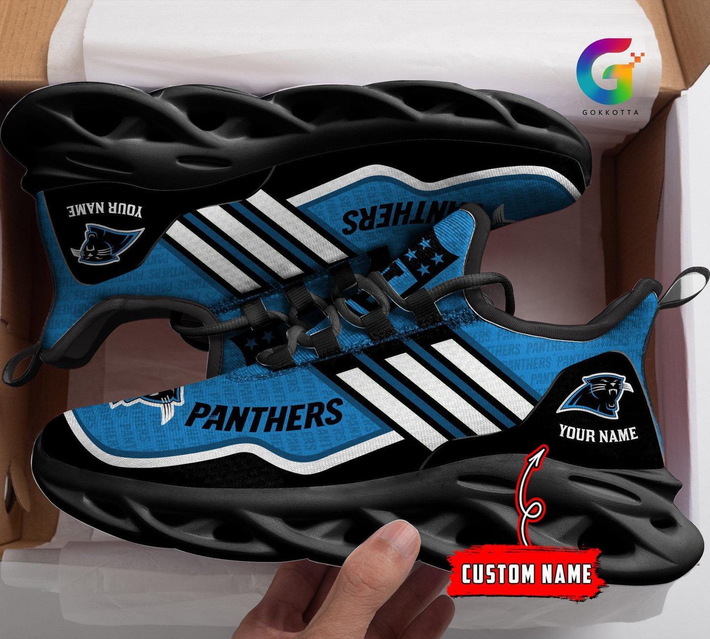 Ideafootwear Carolina Panthers Max Soul Shoes Sneakers For Men And Women