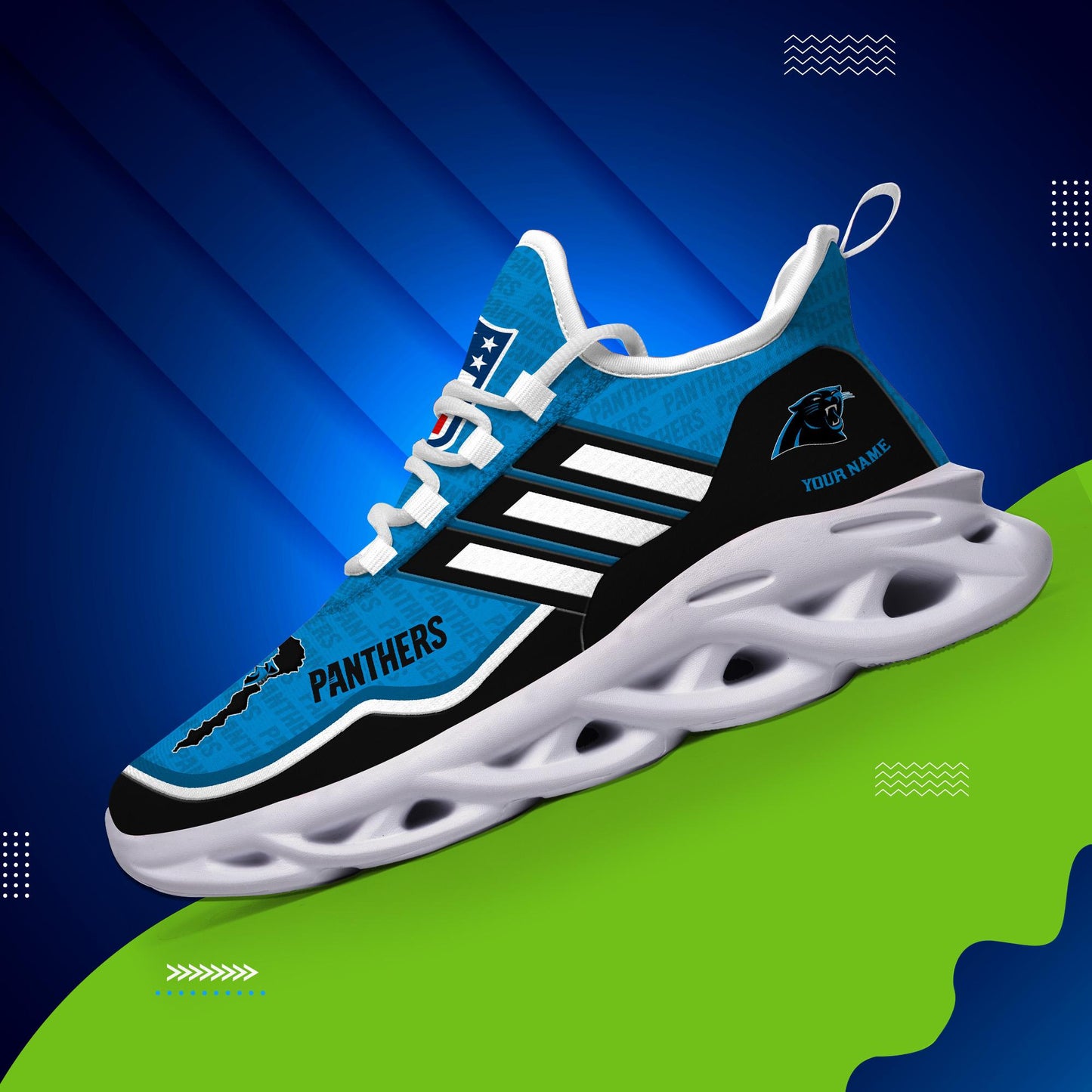 Ideafootwear Carolina Panthers Max Soul Shoes Sneakers For Men And Women