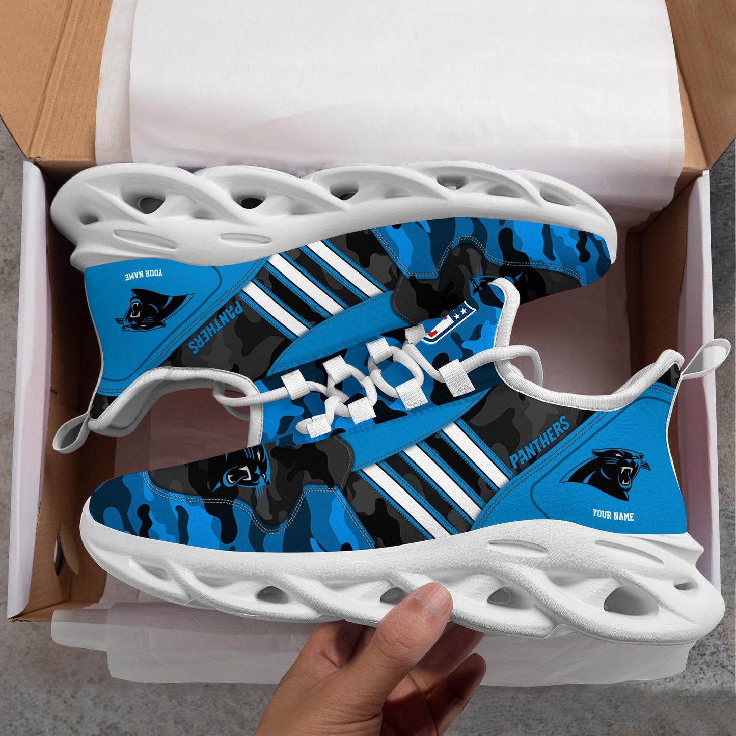 Ideafootwear Carolina Panthers Max Soul Shoes Sneakers For Men And Women