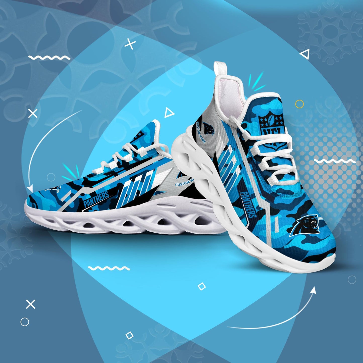 Ideafootwear Carolina Panthers Max Soul Shoes Sneakers For Men And Women