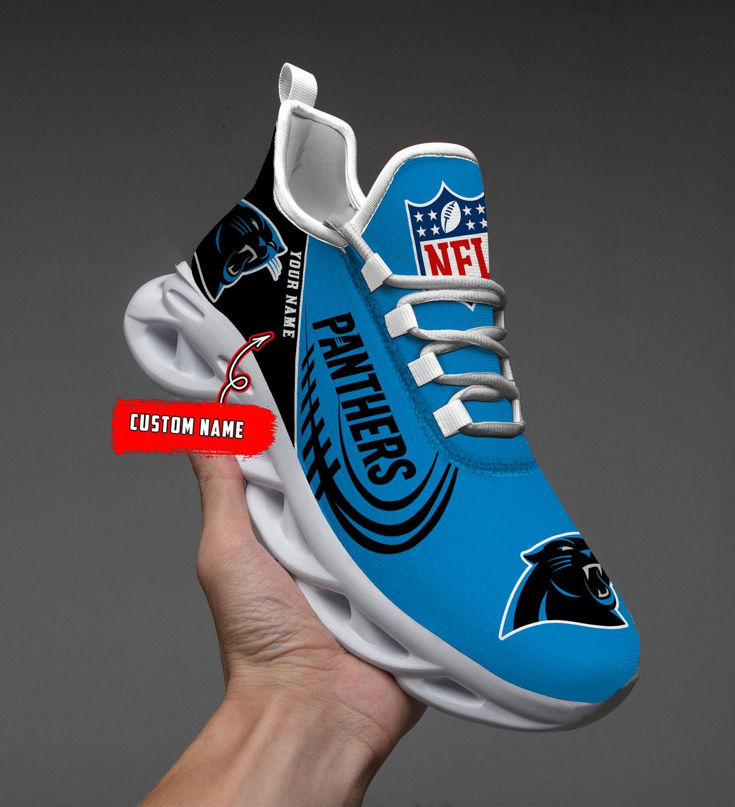 Ideafootwear Carolina Panthers Max Soul Shoes Sneakers For Men And Women