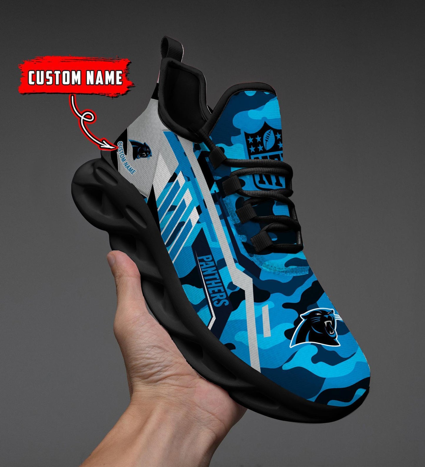 Ideafootwear Carolina Panthers Max Soul Shoes Sneakers For Men And Women