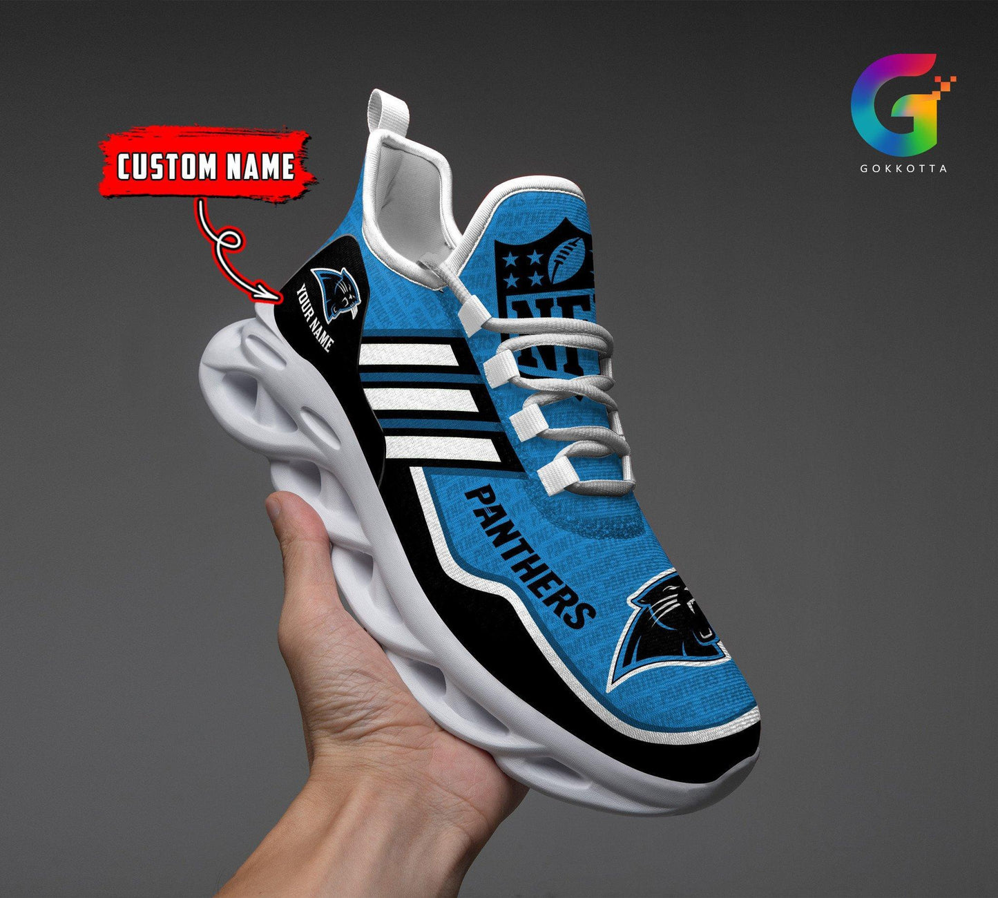 Ideafootwear Carolina Panthers Max Soul Shoes Sneakers For Men And Women