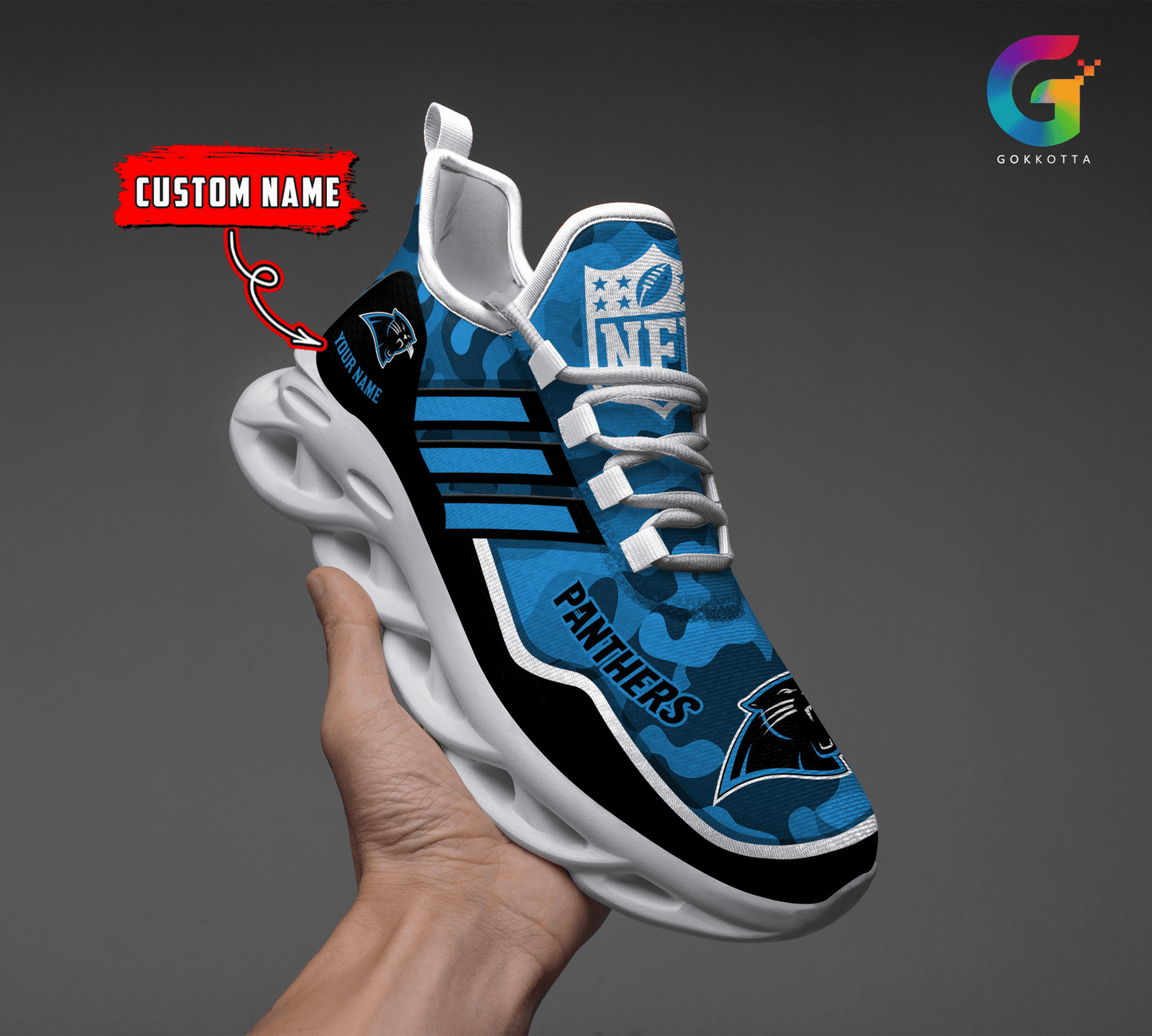 Ideafootwear Carolina Panthers Max Soul Shoes Sneakers For Men And Women