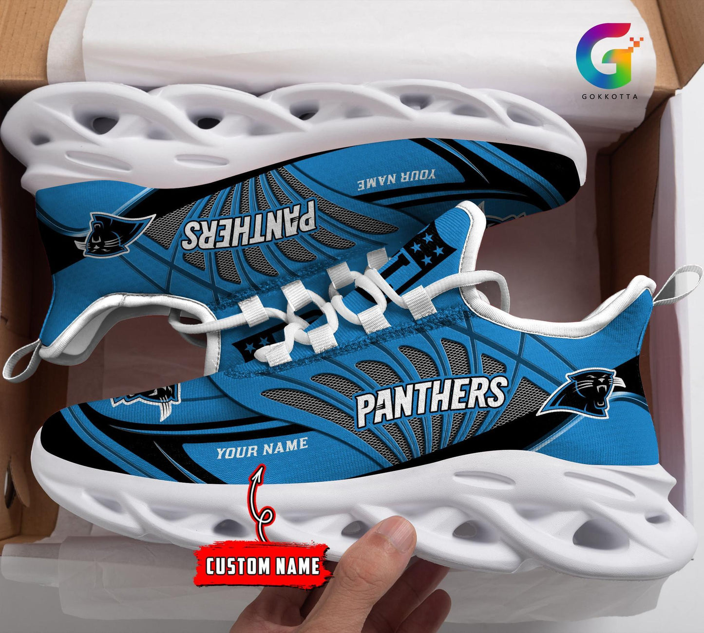 Ideafootwear Carolina Panthers Max Soul Shoes Sneakers For Men And Women
