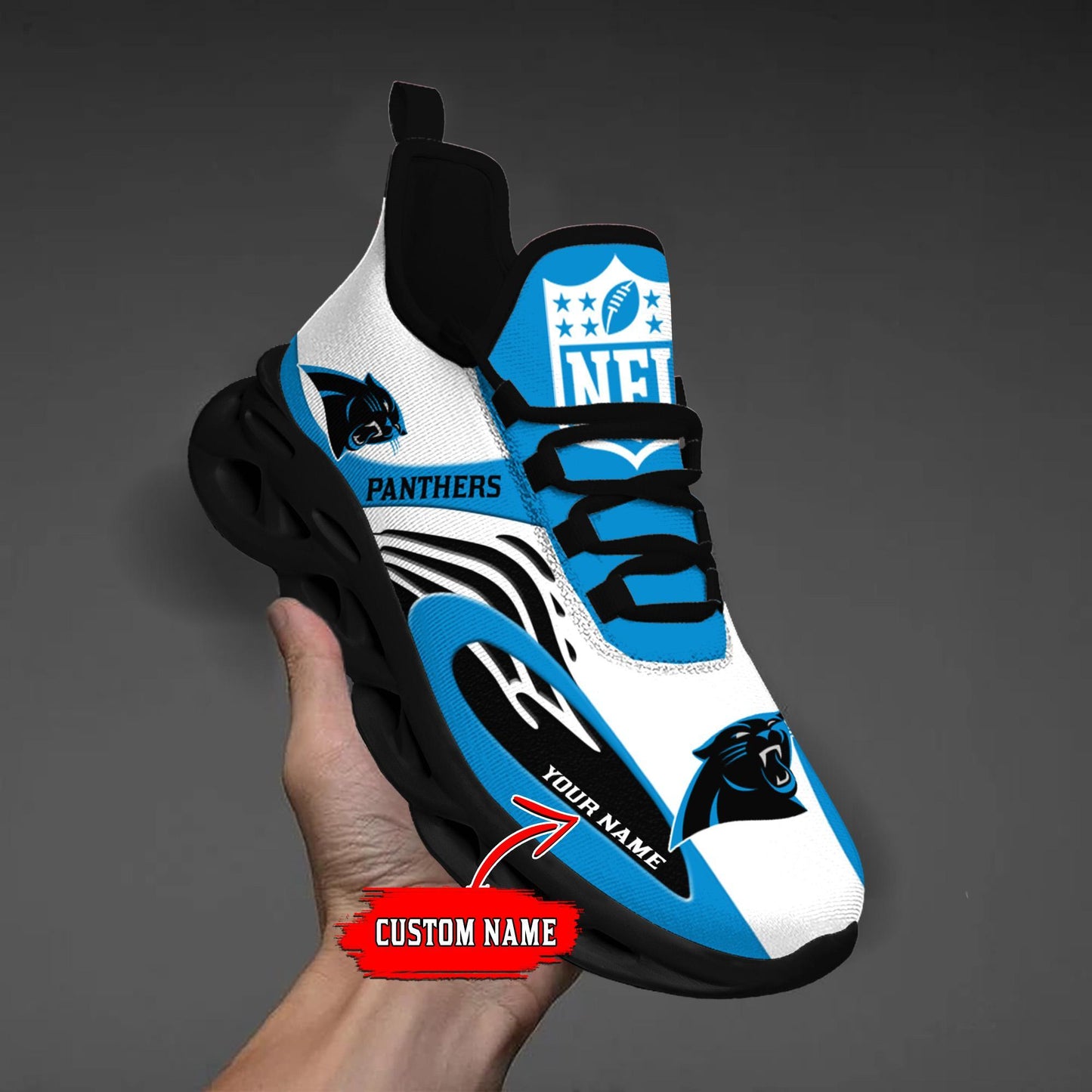 Ideafootwear Carolina Panthers Max Soul Shoes Sneakers For Men And Women