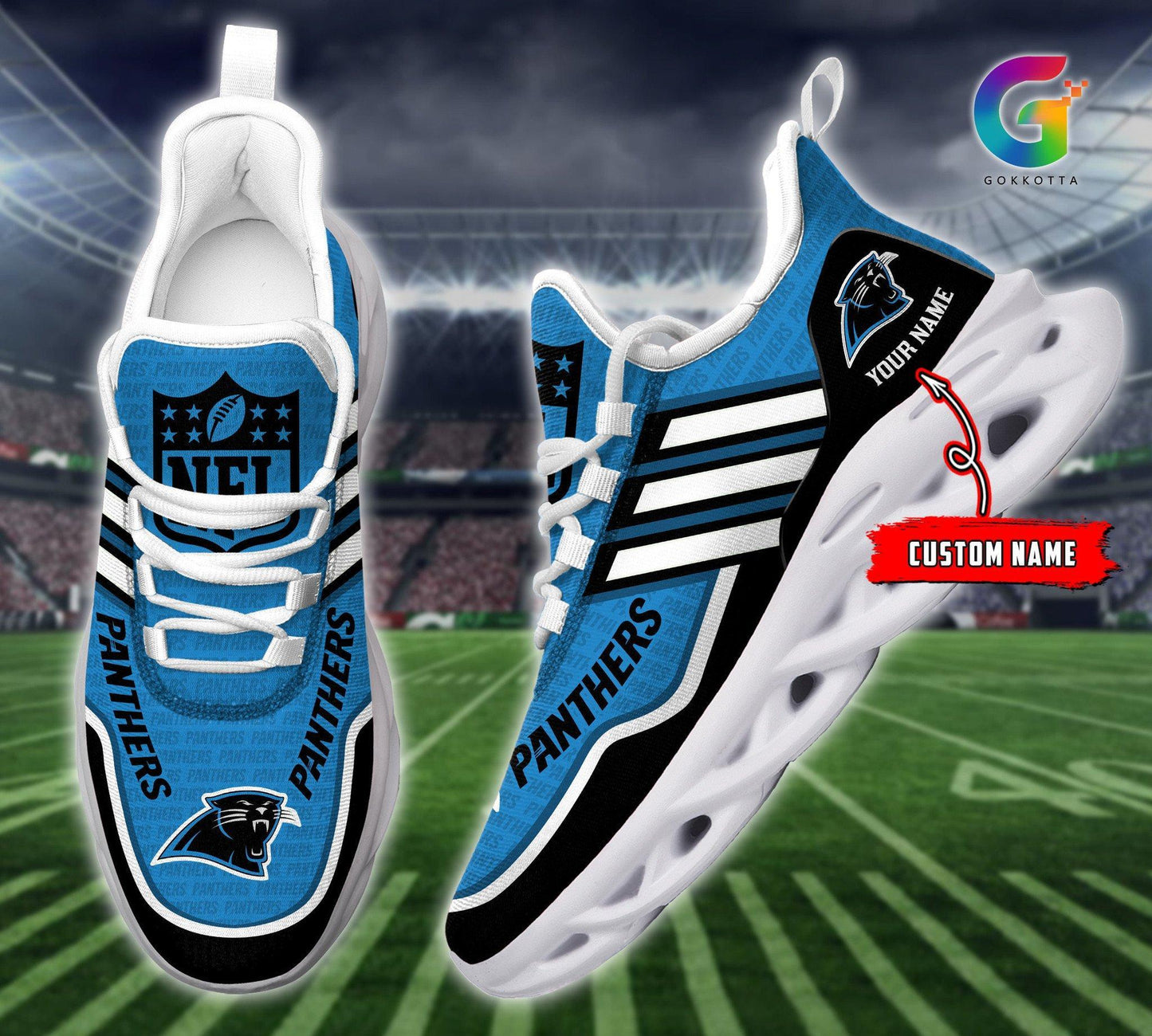 Ideafootwear Carolina Panthers Max Soul Shoes Sneakers For Men And Women