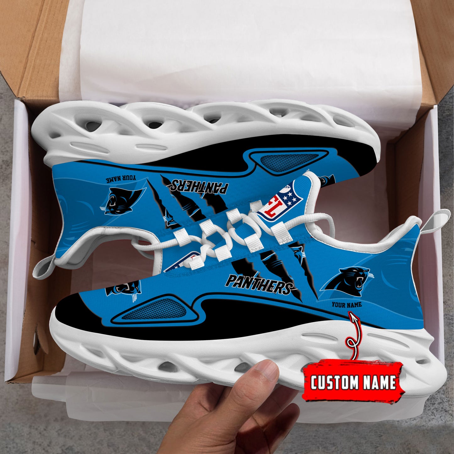 Ideafootwear Carolina Panthers Max Soul Shoes Sneakers For Men And Women