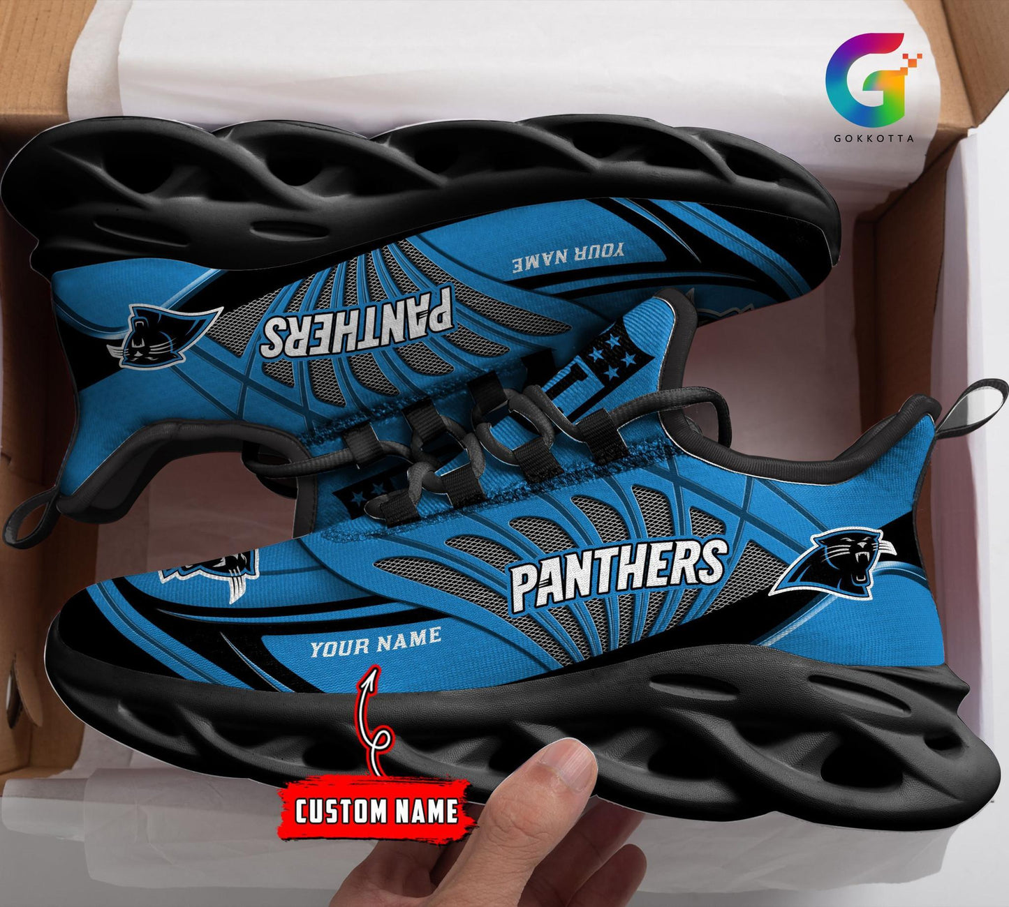 Ideafootwear Carolina Panthers Max Soul Shoes Sneakers For Men And Women
