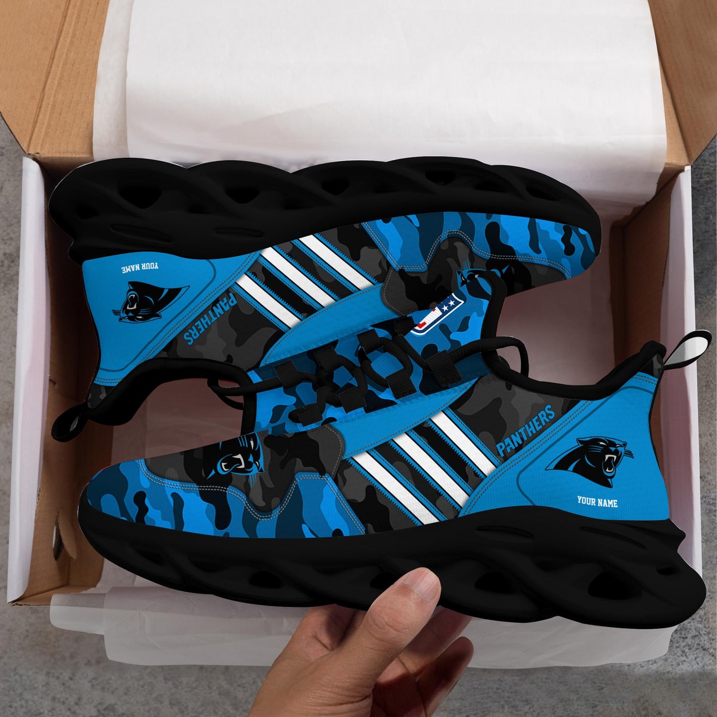 Ideafootwear Carolina Panthers Max Soul Shoes Sneakers For Men And Women