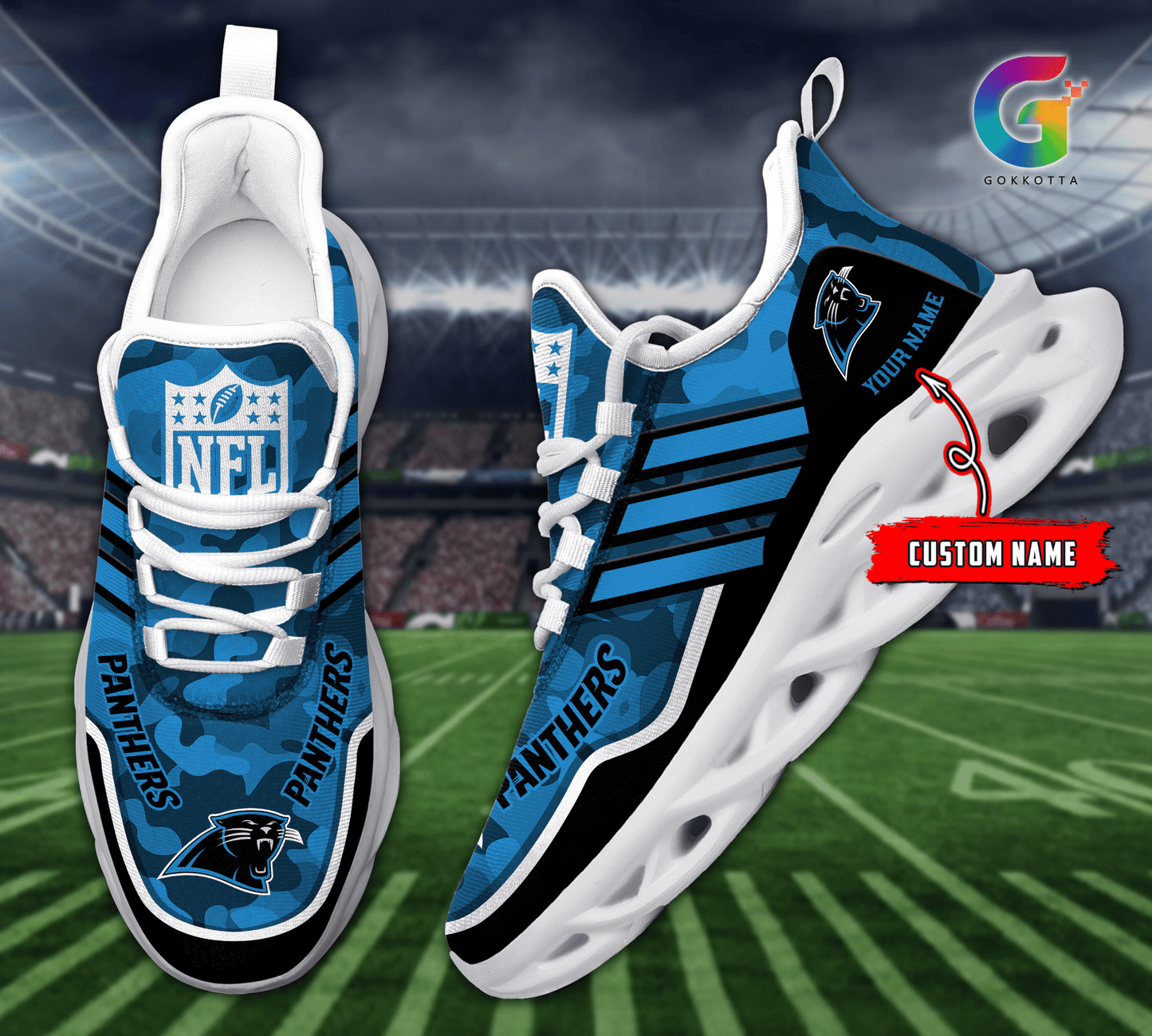 Ideafootwear Carolina Panthers Max Soul Shoes Sneakers For Men And Women