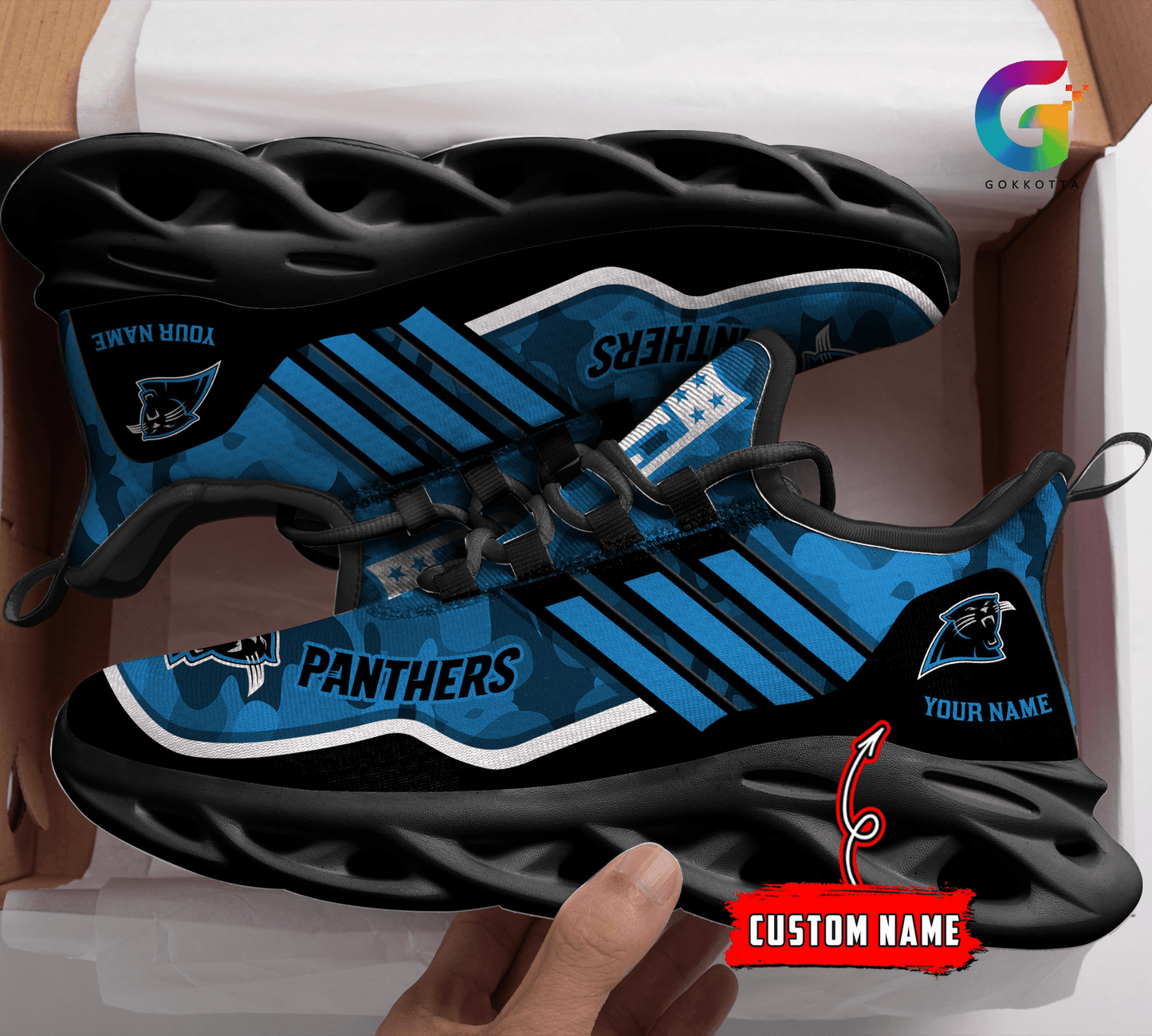 Ideafootwear Carolina Panthers Max Soul Shoes Sneakers For Men And Women