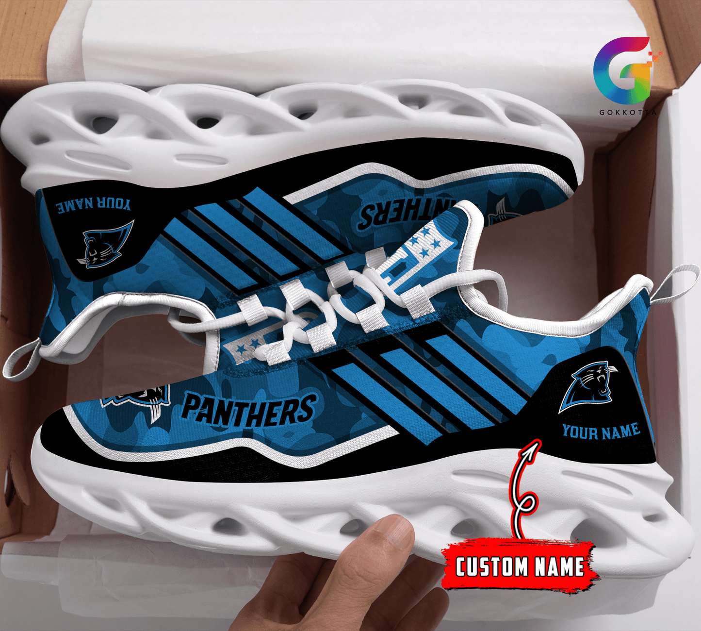 Ideafootwear Carolina Panthers Max Soul Shoes Sneakers For Men And Women