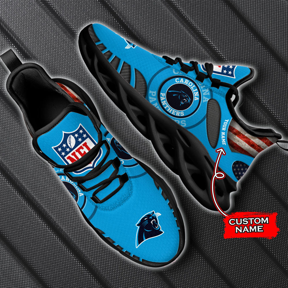 Ideafootwear Carolina Panthers NFL Max Soul Shoes Sneakers For Men And Women