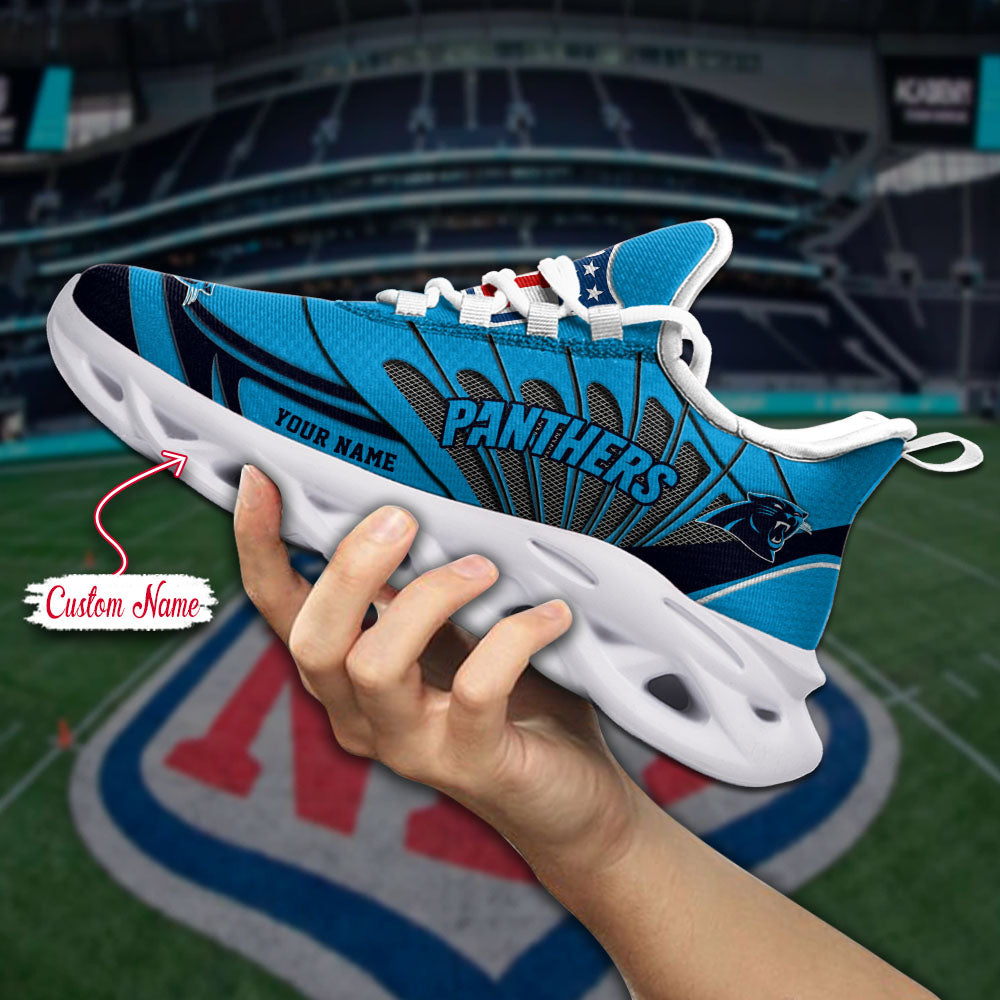 Ideafootwear Carolina Panthers NFL Max Soul Shoes Sneakers For Men And Women