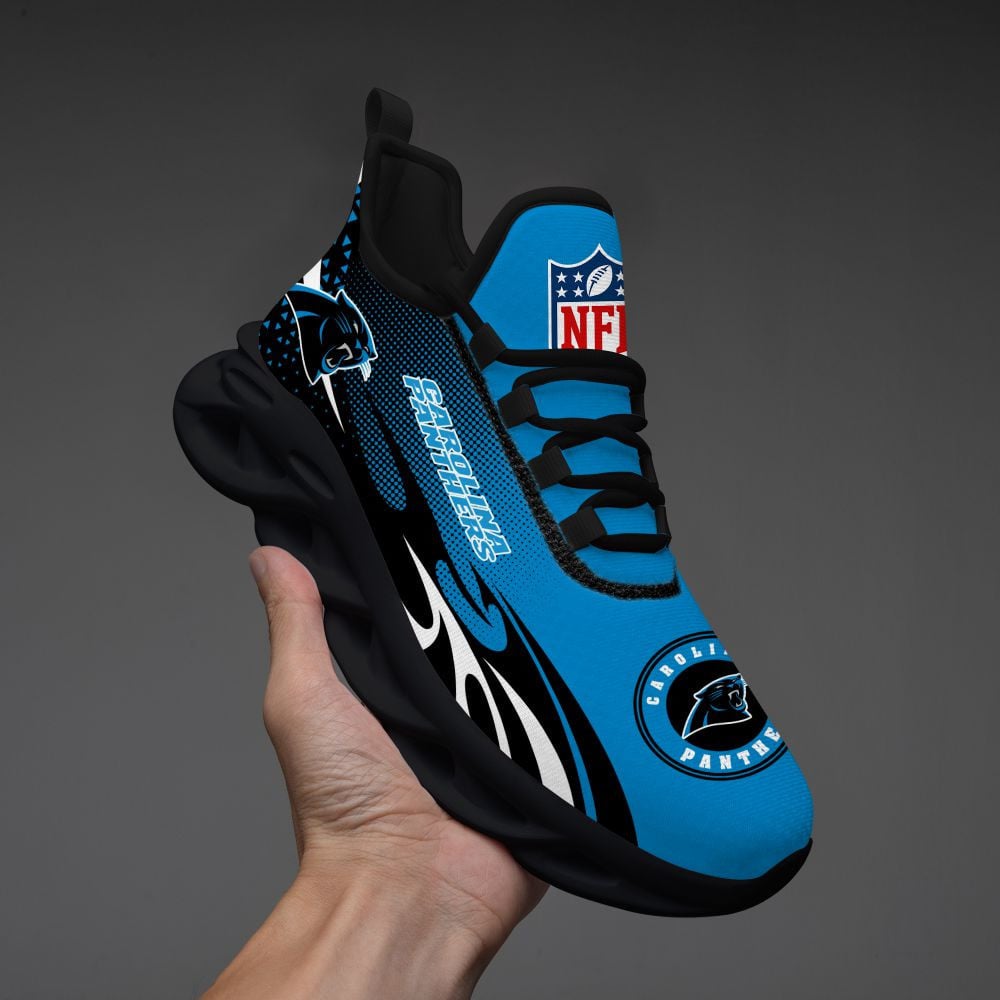 Ideafootwear Carolina Panthers NFL Max Soul Shoes Sneakers For Men And Women