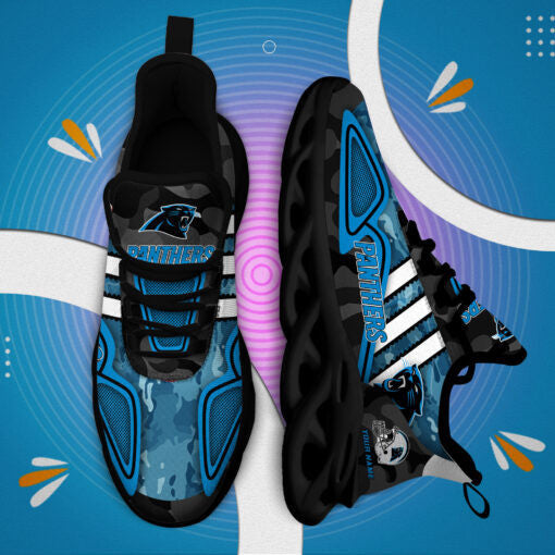 Ideafootwear Carolina Panthers NFL Max Soul Shoes Sneakers For Men And Women