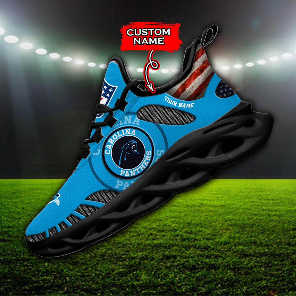 Ideafootwear Carolina Panthers NFL Max Soul Shoes Sneakers For Men And Women