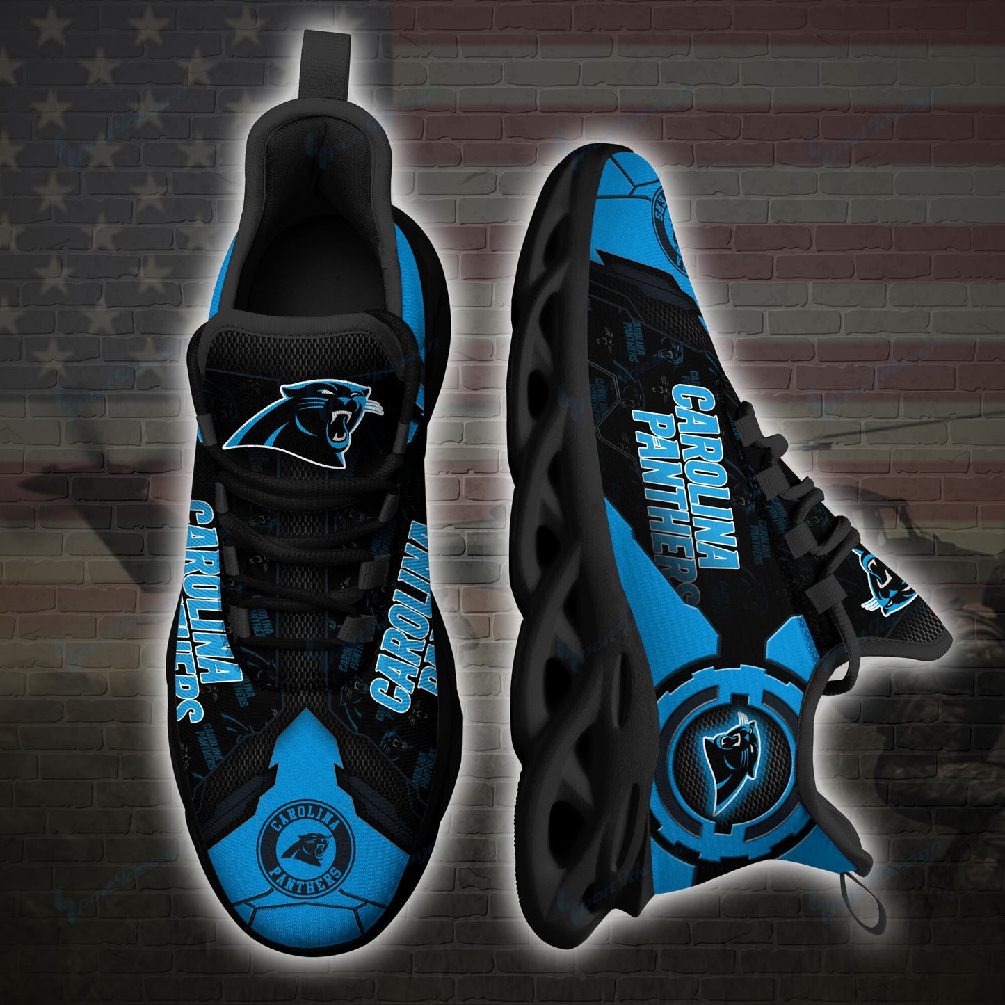 Ideafootwear Carolina Panthers NFL Max Soul Shoes Sneakers For Men And Women