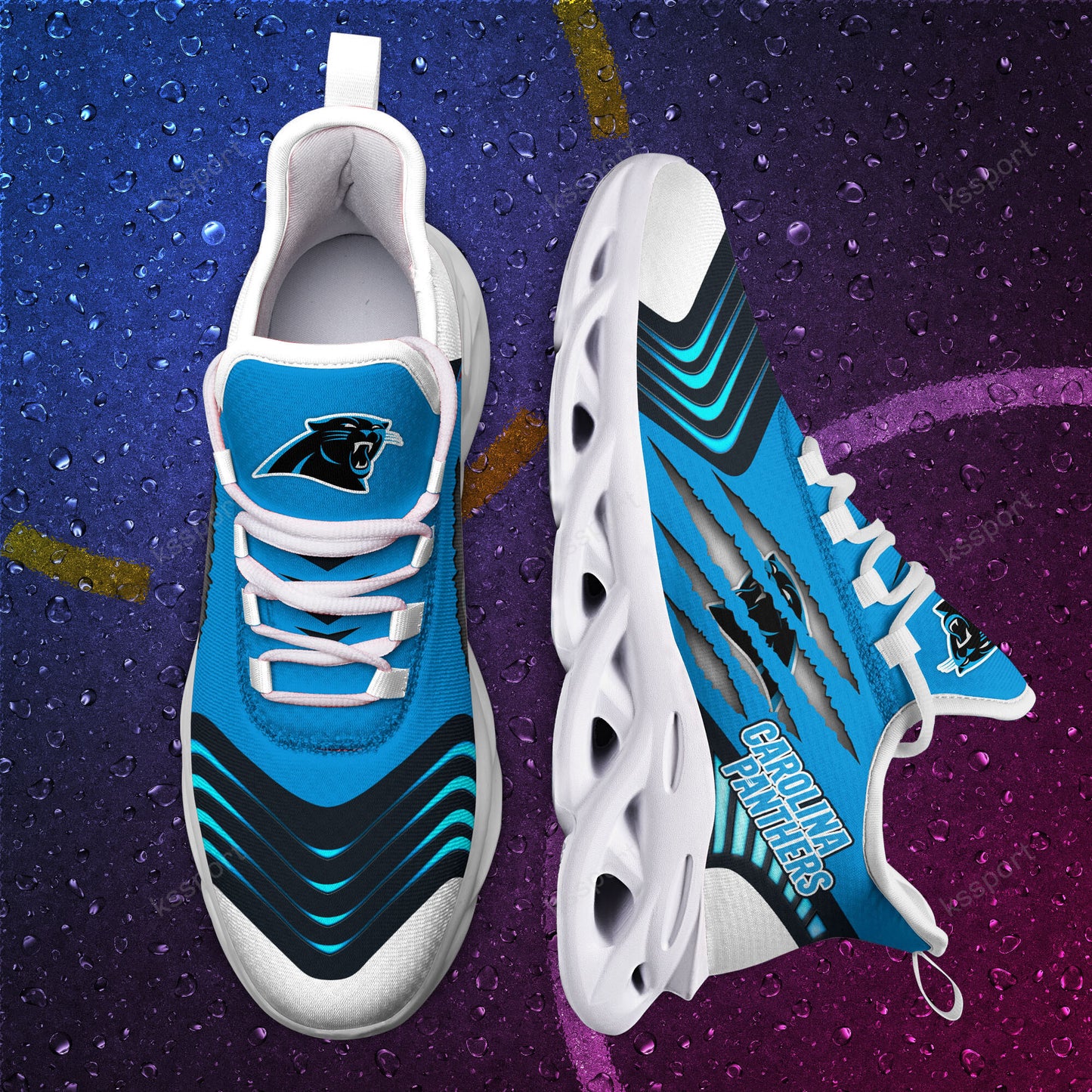 Ideafootwear Carolina Panthers NFL Max Soul Shoes Sneakers For Men And Women