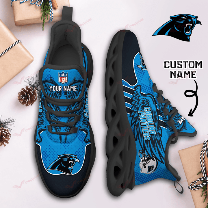 Ideafootwear Carolina Panthers NFL Max Soul Shoes Sneakers For Men And Women