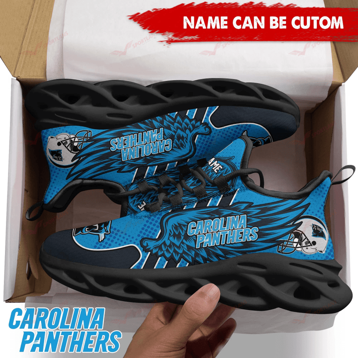 Ideafootwear Carolina Panthers NFL Max Soul Shoes Sneakers For Men And Women