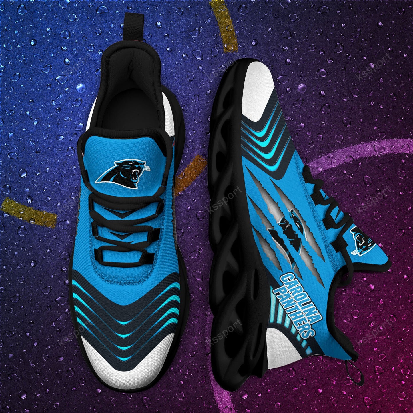 Ideafootwear Carolina Panthers NFL Max Soul Shoes Sneakers For Men And Women