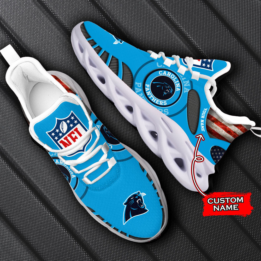Ideafootwear Carolina Panthers NFL Max Soul Shoes Sneakers For Men And Women