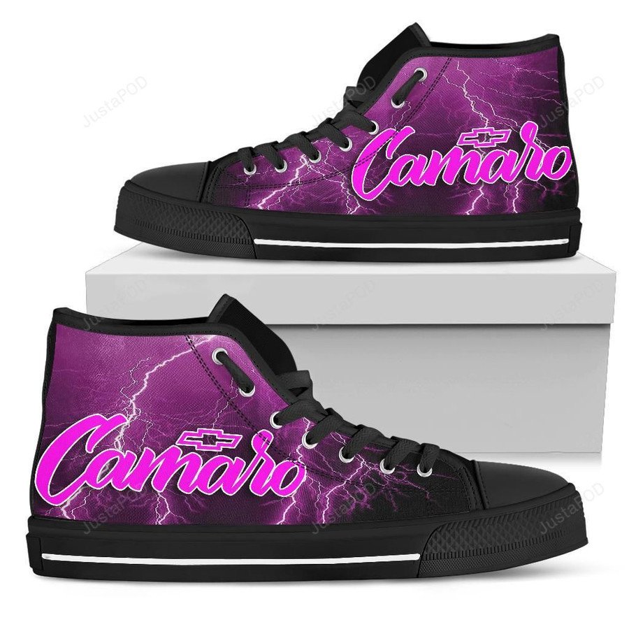 Ideafootwear Chevrolet Camaro High Top Canvas Sneakers Shoes For Men And Women