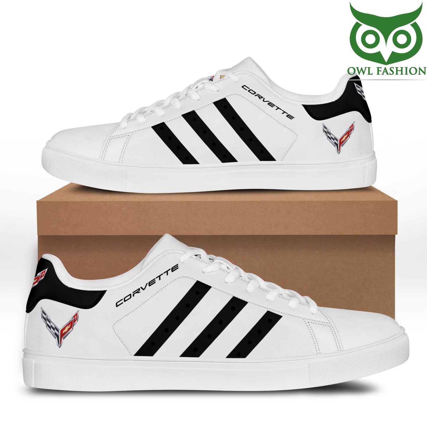 Ideafootwear Chevrolet Corvette Skate Stan Shoes Sneakes For Men And Women