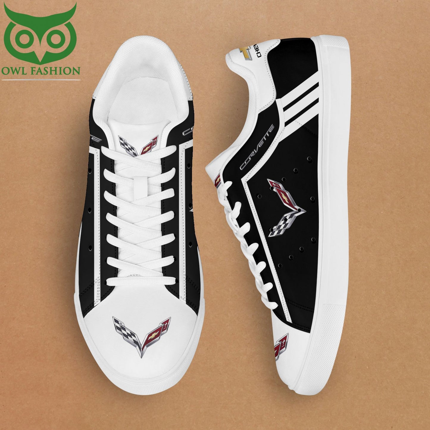 Ideafootwear Chevrolet Corvette Skate Stan Shoes Sneakes For Men And Women